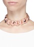 Figure View - Click To Enlarge - W. BRITT - Curb chain bird print silk scarf tie necklace