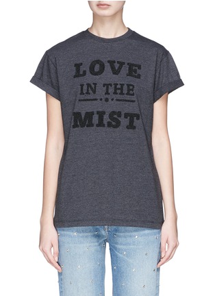 Main View - Click To Enlarge - NEEDLE & THREAD - 'Love in the Mist' slogan beaded T-shirt