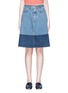Main View - Click To Enlarge - ACNE STUDIOS - 'Halna' colourblock A-line denim skirt