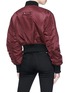 Back View - Click To Enlarge - ACNE STUDIOS - 'Aila' logo pull padded cropped bomber jacket