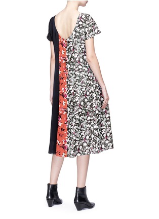 Back View - Click To Enlarge - ACNE STUDIOS - 'Jovana' floral print patchwork crepe dress