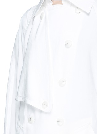 Detail View - Click To Enlarge - ACNE STUDIOS - 'Amarris' double breasted long twill trench coat