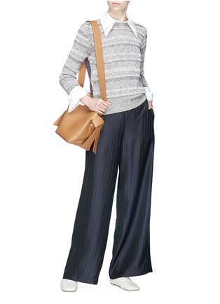 Figure View - Click To Enlarge - ACNE STUDIOS - 'Tennessee' pinstripe twill wide leg pants