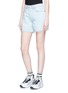 Front View - Click To Enlarge - ACNE STUDIOS - 'Swamp' washed denim shorts