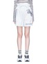 Main View - Click To Enlarge - ACNE STUDIOS - 'Mauricce' floral embroidered paperbag waist shorts
