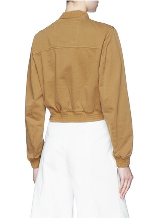 Back View - Click To Enlarge - ACNE STUDIOS - 'Arzu' chest pocket cropped twill bomber jacket