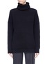 Main View - Click To Enlarge - ACNE STUDIOS - 'Piphy Chunky' colourblock back hem rib knit turtleneck sweater