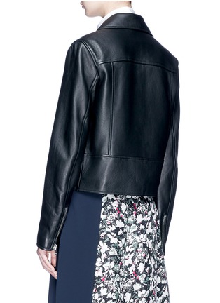 Back View - Click To Enlarge - ACNE STUDIOS - 'Suokki' lambskin leather cropped biker jacket