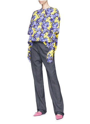 Figure View - Click To Enlarge - BALENCIAGA - Floral print jersey top