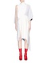 Main View - Click To Enlarge - BALENCIAGA - 'Chaîne & Trame' slogan print jersey patchwork dress