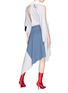 Figure View - Click To Enlarge - BALENCIAGA - 'Chaîne & Trame' slogan print jersey patchwork dress