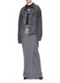 Figure View - Click To Enlarge - BALENCIAGA - Logo print ribbon tie maxi wrap skirt