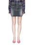 Main View - Click To Enlarge - BALENCIAGA - Logo embroidered stonewashed denim mini skirt