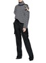 Figure View - Click To Enlarge - BALENCIAGA - Drape hem asymmetric sleeve stripe turtleneck sweater
