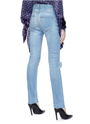 Back View - Click To Enlarge - BALENCIAGA - Distressed skinny jeans