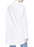 Back View - Click To Enlarge - BALENCIAGA - Pulled oversized poplin shirt