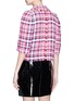 Back View - Click To Enlarge - MSGM - Check plaid tweed jacket