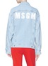 Back View - Click To Enlarge - MSGM - Logo print denim jacket
