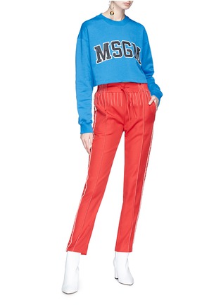 Figure View - Click To Enlarge - MSGM - Logo patch cropped sweatshirt