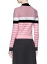 Back View - Click To Enlarge - MSGM - Beaded patch stripe sweater
