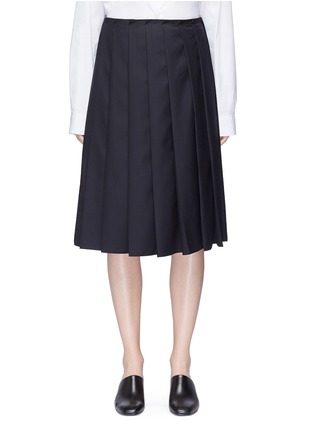 Main View - Click To Enlarge - MS MIN - Knife pleat suiting skirt