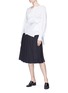 Figure View - Click To Enlarge - MS MIN - Knife pleat suiting skirt