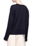 Back View - Click To Enlarge - MS MIN - Zip shoulder wool sweater