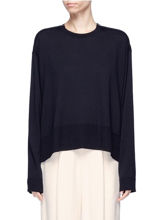 Main View - Click To Enlarge - MS MIN - Zip shoulder wool sweater