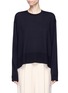 Main View - Click To Enlarge - MS MIN - Zip shoulder wool sweater