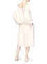 Figure View - Click To Enlarge - MS MIN - Drape crépe midi dress