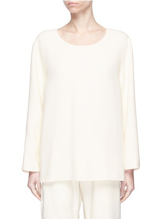 Main View - Click To Enlarge - MS MIN - Side zip long sleeve cady top