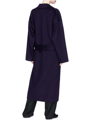 Back View - Click To Enlarge - MS MIN - Belted wool melton open coat