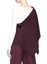 Back View - Click To Enlarge - MS MIN - Convertible tiered one-shoulder wool cape top