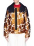 Main View - Click To Enlarge - MS MIN - Hooded stripe floral jacquard jacket