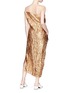 Figure View - Click To Enlarge - MS MIN - Mesh panel asymmetric crinkled lamé dress
