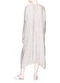 Figure View - Click To Enlarge - MS MIN - Gathered neck oversized silk blend lamé dress