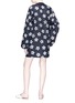 Figure View - Click To Enlarge - MS MIN - Button sleeve floral print dress