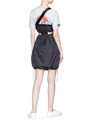 Figure View - Click To Enlarge - PALM ANGELS - 'Adios' slogan print belted T-shirt panel dress