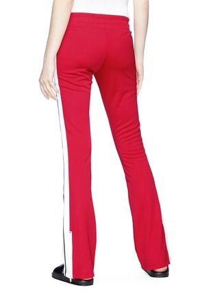 Back View - Click To Enlarge - PALM ANGELS - Stripe outseam slim fit track pants