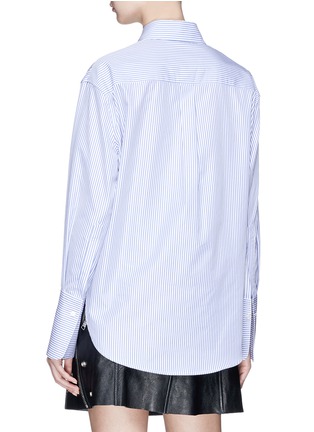 Back View - Click To Enlarge - ALEXANDER MCQUEEN - Stripe cotton poplin shirt