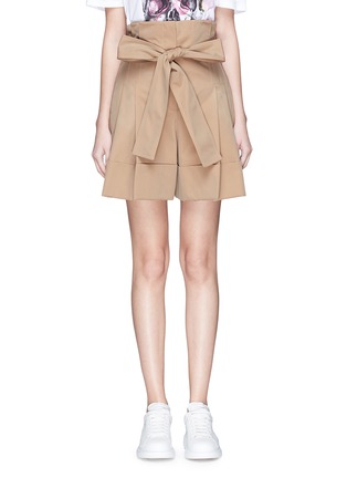 Main View - Click To Enlarge - ALEXANDER MCQUEEN - Belted suiting shorts