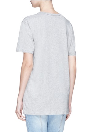 Back View - Click To Enlarge - ALEXANDER MCQUEEN - Slogan floral print T-shirt