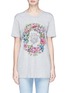 Main View - Click To Enlarge - ALEXANDER MCQUEEN - Slogan floral print T-shirt