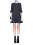 Main View - Click To Enlarge - ALEXANDER MCQUEEN - Asymmetric ruffle suiting dress