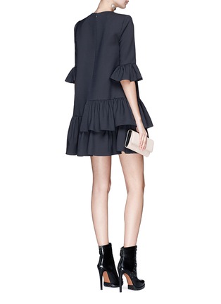 Figure View - Click To Enlarge - ALEXANDER MCQUEEN - Asymmetric ruffle suiting dress
