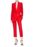 Figure View - Click To Enlarge - ALEXANDER MCQUEEN - Sarabande lace layered suiting jacket
