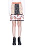 Main View - Click To Enlarge - ALEXANDER MCQUEEN - Floral jacquard patchwork skirt