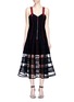 Main View - Click To Enlarge - ALEXANDER MCQUEEN - Floral jacquard patchwork midi dress