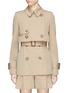 Main View - Click To Enlarge - ALEXANDER MCQUEEN - Belted layered gabardine trench coat