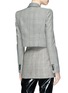 Back View - Click To Enlarge - ALEXANDER MCQUEEN - Mix check plaid layered suiting jacket